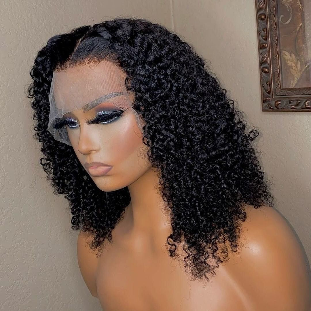 13x4 Jerry curly Wig 18 inch (200%)