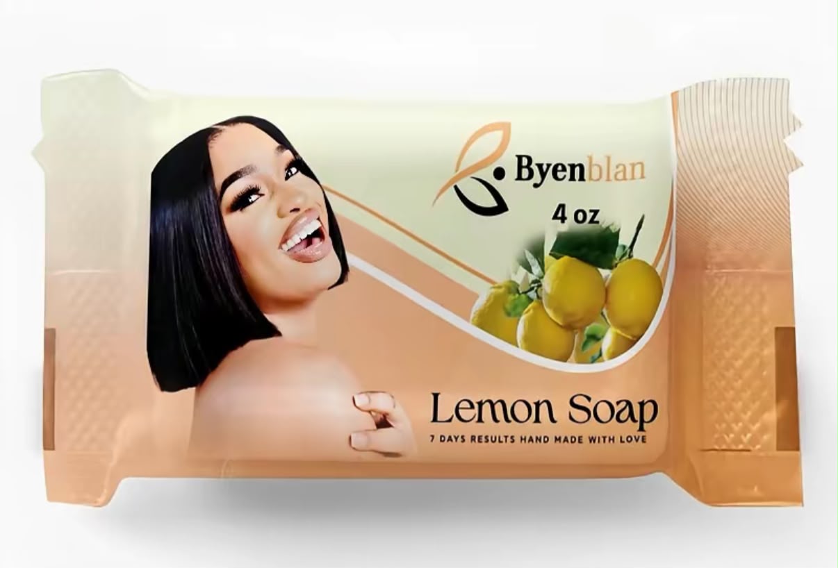 Byenblan Lemon Clarifying Bath Soap – Brightening & Refreshing Bar (4 oz)